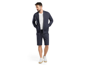 Herren Loungejacke "Leisure Black Iris" Medium