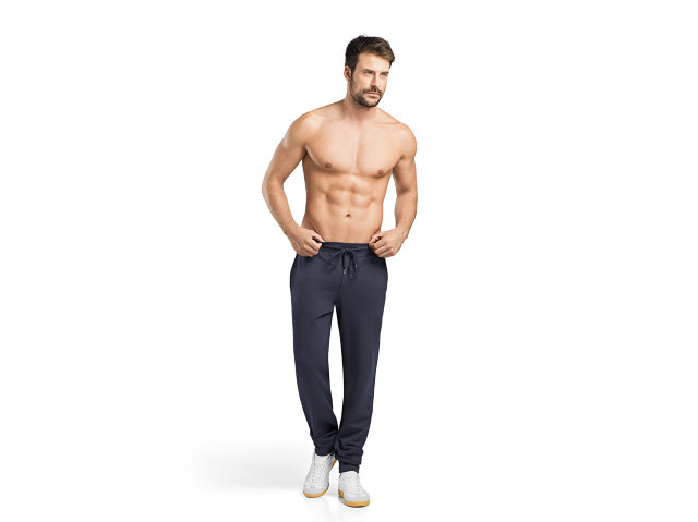 Hanro Herren Long Pants in Black Iris