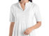 Nachthemd "Hanro - Cotton Deluxe" in Weiß, Knopfleiste und Kellerfalten