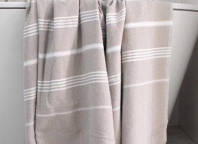 Türkisches Hamamtuch handgewebt "Greybeige"