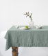 Pre-washed linen tablecloth, Green Milieu