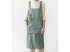 Bib apron made from pre-washed pure linen, Green Milieu