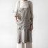 Bib apron made from pre-washed pure linen, natural