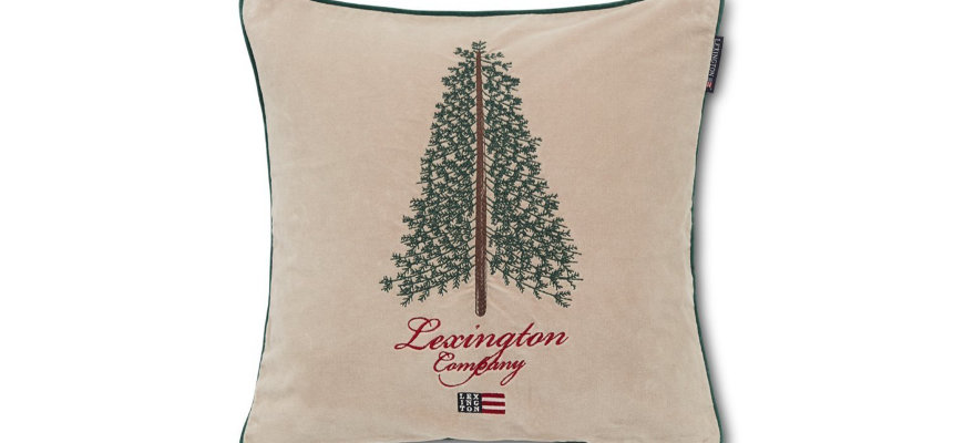 Samtkissen von Lexington mit Bestickung