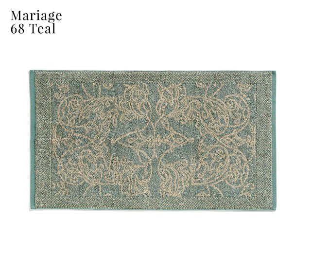 Leitner Mariage" bath mat in teal