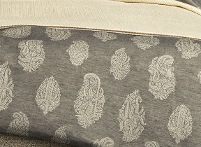 Half-linen jacquard yard goods "Leitner Yara 281", 305 cm wide, in 12 colors