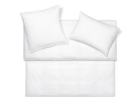 Seersucker bed linen "Dean Blanc"