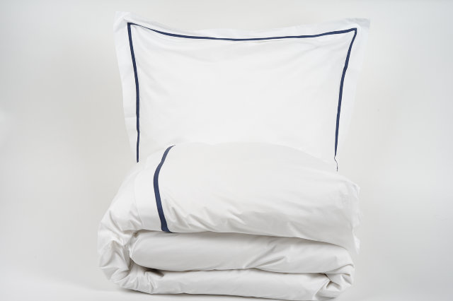 Percale bed linen Park Avenue "Graser Prelude" Blue