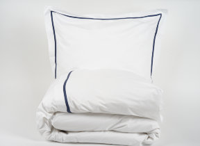 Percale bed linen "Park Avenue White/Blue"