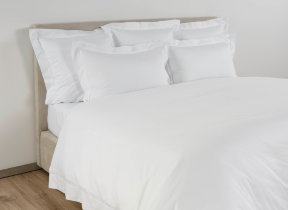 Amanda White" satin bed linen