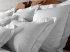 Satin bed linen Celso de Lemos "Amanda" in 100 White