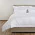 Satin bed linen Celso de Lemos "Capela" in 100 White