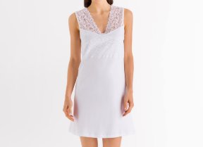 Damen Nachtkleid ärmellos mit Spitze "Hanro Moments -&#8203; White"