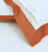 Percale bed linen "Celso de Lemos Hella" in 680 Caramel, detail