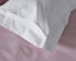 Percale bed linen "Celso de Lemos Estrela" in 500 Nuage Rose and 100 White