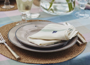 Tischset "Lexington Round Recycled Paper Straw Placemat" -&#8203; Natural