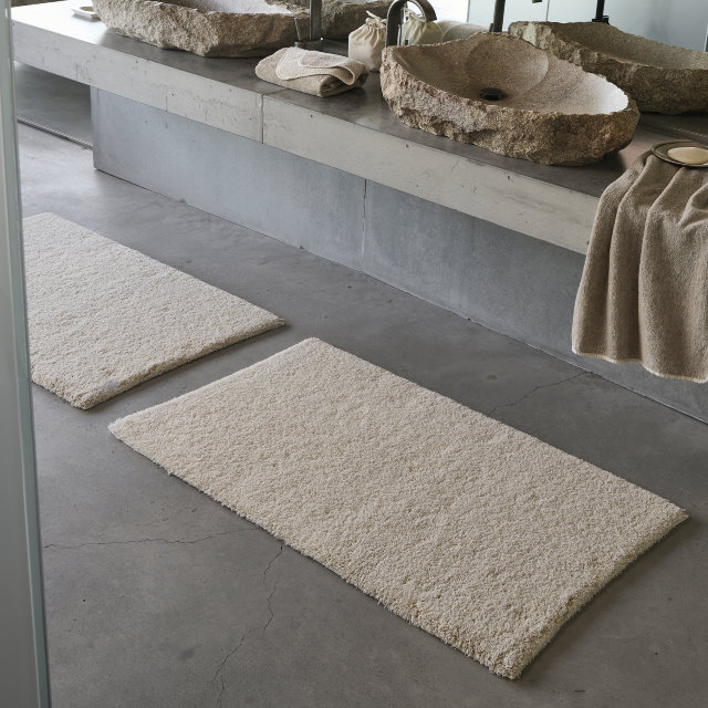 Bath rug with 60% linen content "Habidecor Lin", 2,500 g/m² 