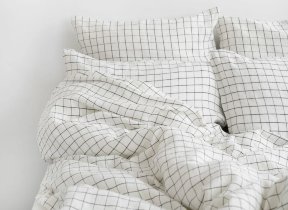 Design Leinen Bettwäsche, vorgewaschen "Linen Tales Grid" - © Buchhaltung