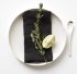 Pre-washed linen napkins, Black