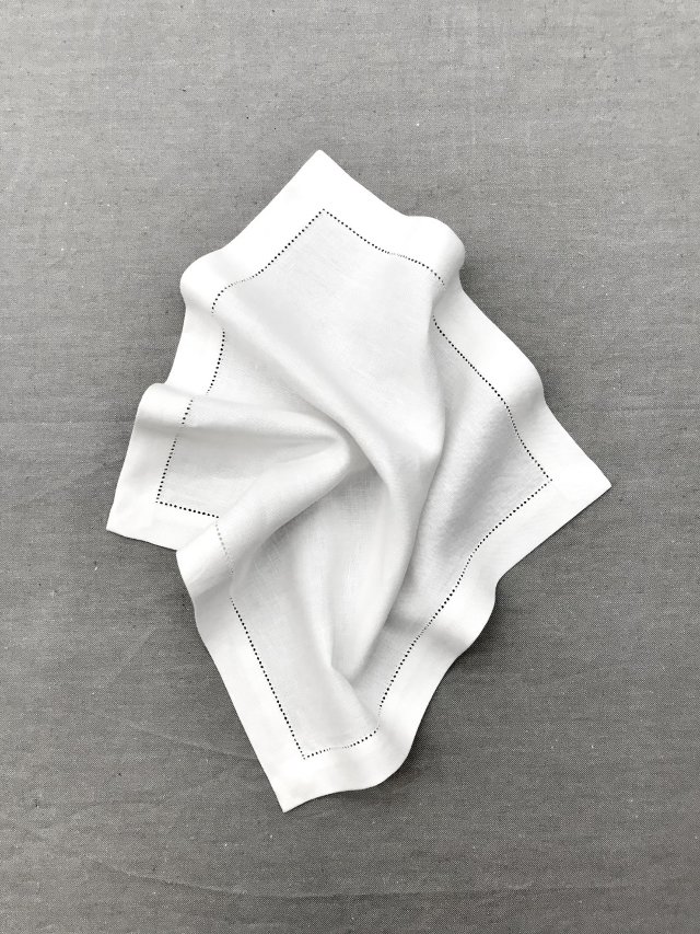 Linen napkin with ajour hem 40 x 40 cm