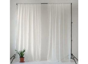 Leichter Leinenvorhang mit Tunnelzug "Daytime Curtain light", in 2 Größen und 2 Farben