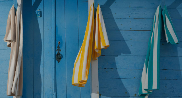 Strandtuch "Prado" 770 Linen, 830 Banane, 302 Lagoon