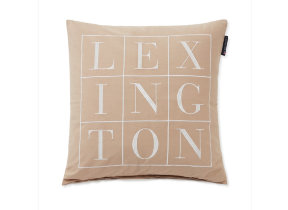 Dekokissenbezug "Lexington Logo Cotton Twill Beige", 50 x 50 cm