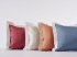 Satin cushion covers "Celso de Lemos Hana" / Rosewood - Nacre - Terracotta - Ciel