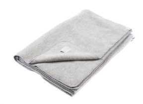 Warm virgin wool blanket "Ritter Karlsbad silver gray" 150 x 220 cm