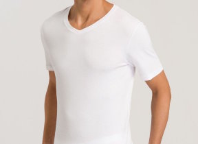 Shirt V-&#8203;Neck "Hanro Sea Island Cotton White"