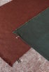 Linen rug "Libeco Jasper" - Leather + Hunter Green