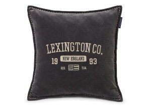 Samtkissenbezug "Lexington Message Grey" 50 x 50 cm