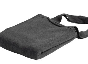 Strickplaid und Tasche "Travell Dark Grey"