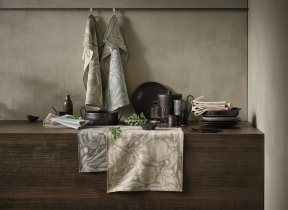 Half-linen kitchen towel "Leitner Leinen Melograno" in 8 colors