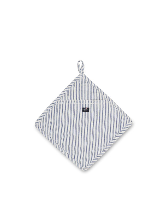 Potholder "Lexington Icons Cotton Herringbone Blue/White"