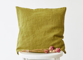 Linen cushion cover "Moss Green"