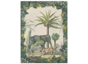 Leinenplaid "John Derian Palm Trail Sepia"