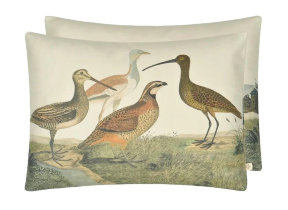 Vintage Dekokissen "John Derian Birds of a Feather Parchment", 45 x 60 cm