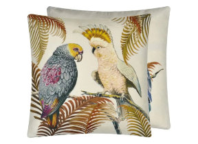 Leinenkissen "Parrot and Palm"