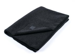 Pure new wool blanket "Ritter Karlsbad Anthracite" 150 x 220 cm