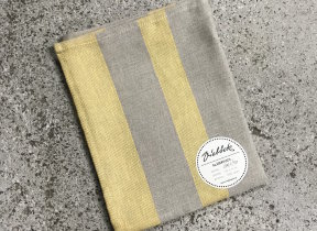 Linen kitchen towels from Austria "Blockstreif yellow"