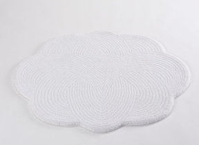 Kyoto White" bath rug