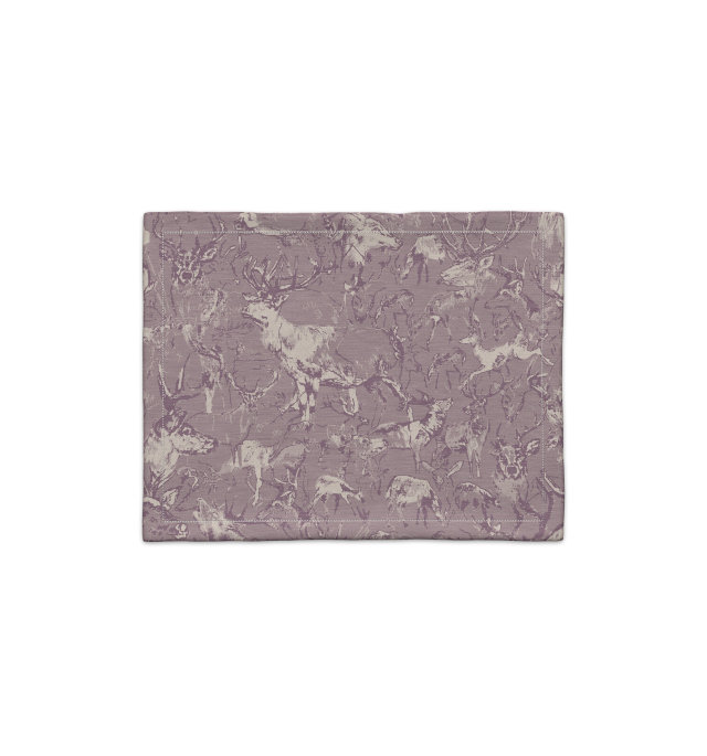 Half-linen placemat "Leitner Leinen Deer" - 54 Purple