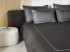 Sola Charcoal Vanilla" satin bed linen 