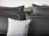 Sola Charcoal Vanilla" satin bed linen - Detail