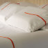 Satin bed linen "Phi White Orange" - Zoom