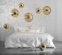 Satin bed linen "Bola White Sun Gold" 