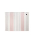 Recyceltes Baumwollplaid "Herringbone Striped Violet" 130 x 170 cm