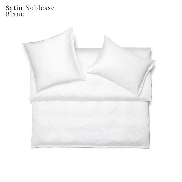 Swiss satin bed linen "Schlossberg Noblesse blanc"